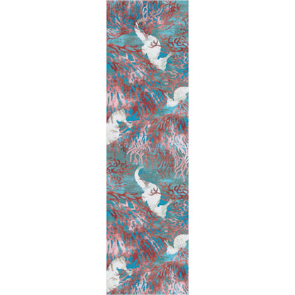 Sea Horse Paradise Rug – Aqua – alternate view