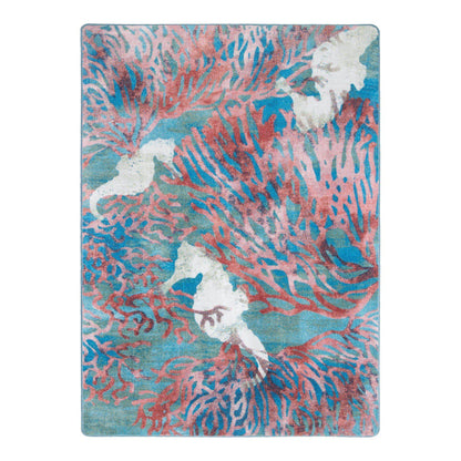 Sea Horse Paradise Rug – Aqua – lifestyle