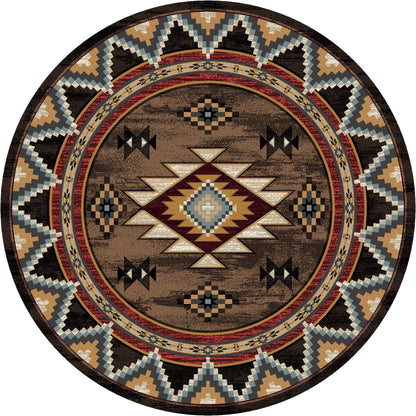 Southwest Archers Rug – Brown – pattern detail