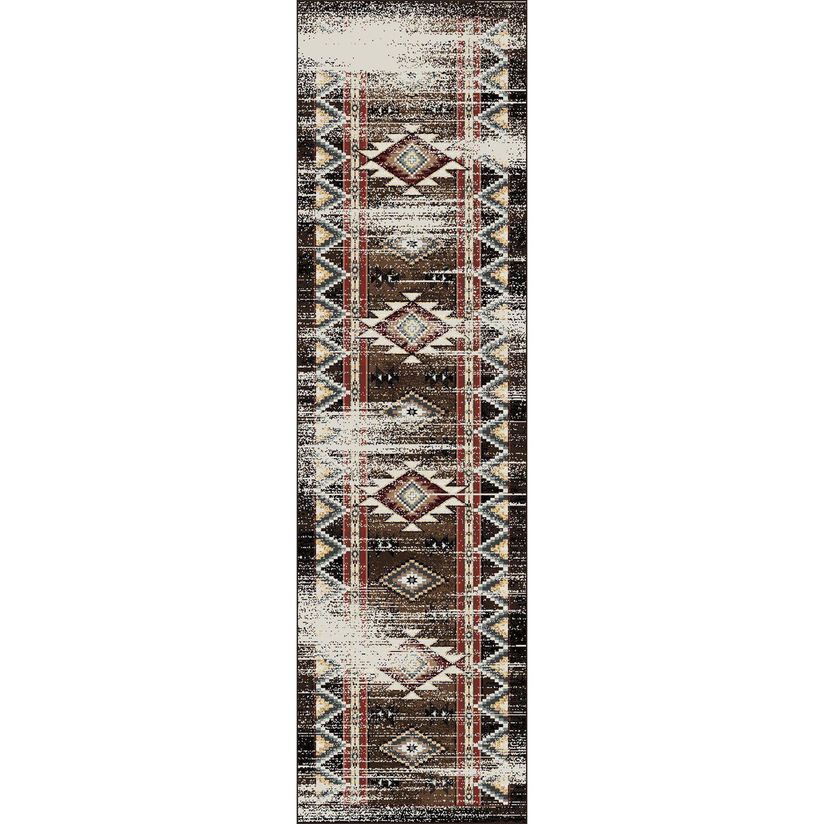 Southwest Archers Distressed Rug – Brown – alternate view