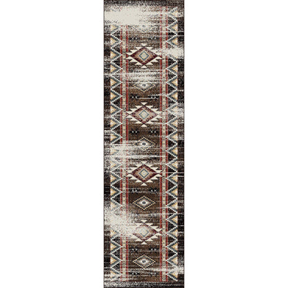 Southwest Archers Distressed Rug – Brown – alternate view