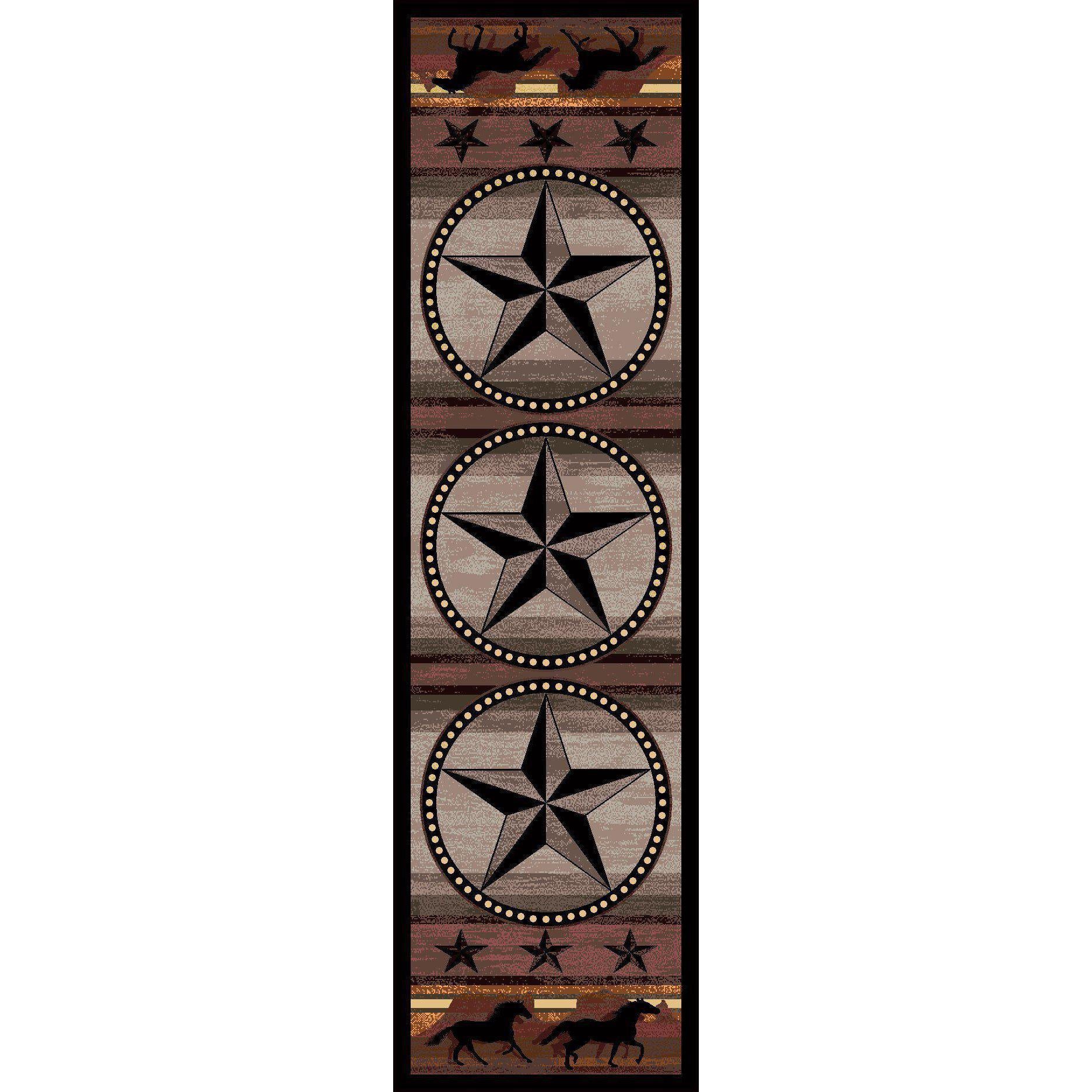 Southwest Stampede - Desert-CabinRugs Southwestern Rugs Wildlife Rugs Lodge Rugs Aztec RugsSouthwest Rugs