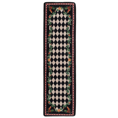 Southwestern Farm Rug – Black – pattern detail