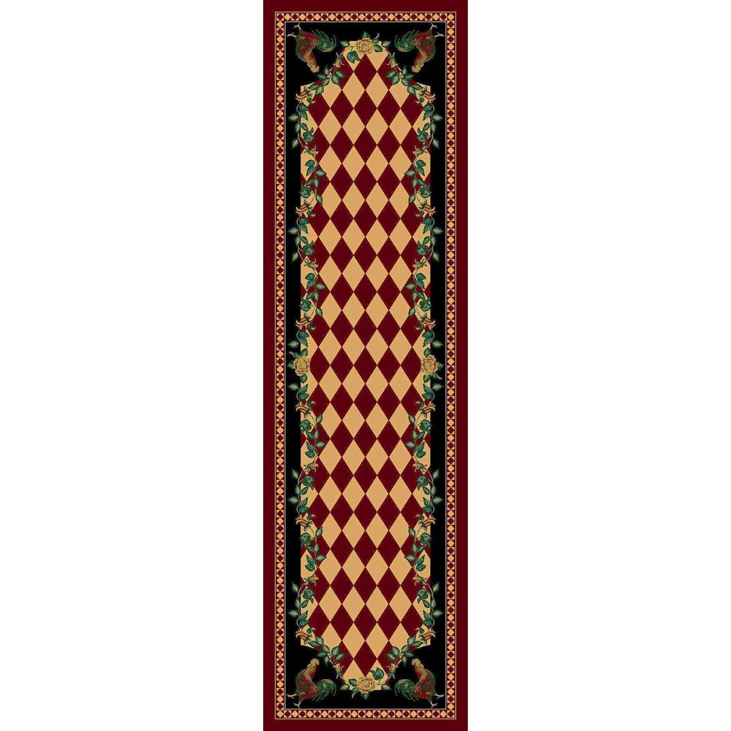 Southwestern Farm - Red-CabinRugs Southwestern Rugs Wildlife Rugs Lodge Rugs Aztec RugsSouthwest Rugs