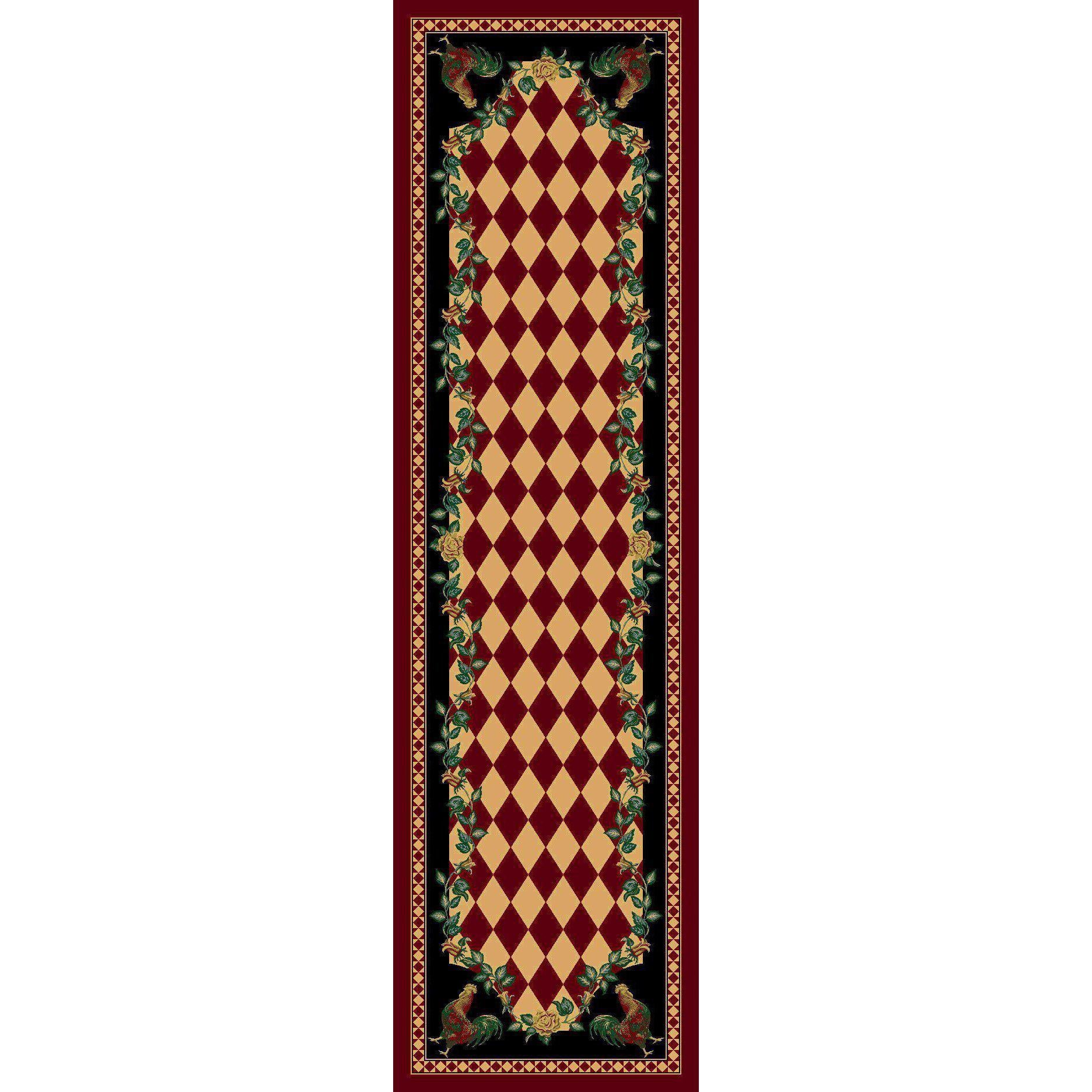Southwestern Farm - Red-CabinRugs Southwestern Rugs Wildlife Rugs Lodge Rugs Aztec RugsSouthwest Rugs