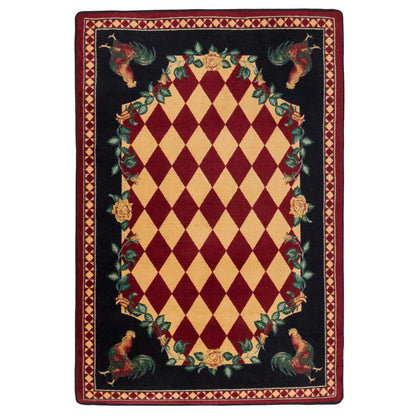 Southwestern Farm Rug – Red – pattern detail