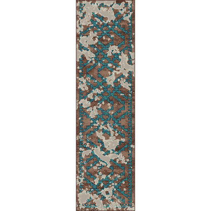 Southwestern Fresco Rug – Turquoise – alternate view