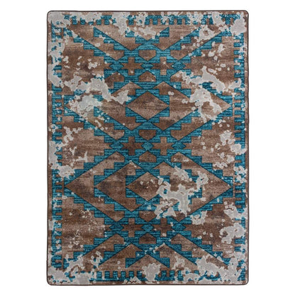 Southwestern Fresco Rug – Turquoise – lifestyle