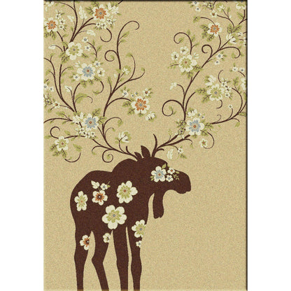 Springtime Moose Rug – Natural – alternate view