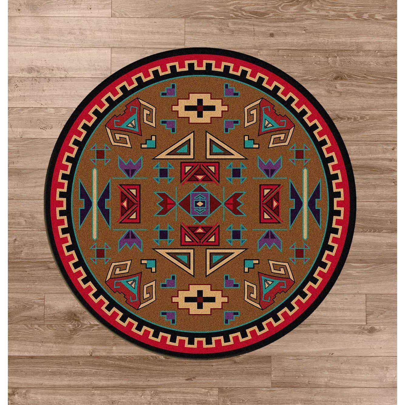 Steppe Rams Rug – Bright – pattern detail