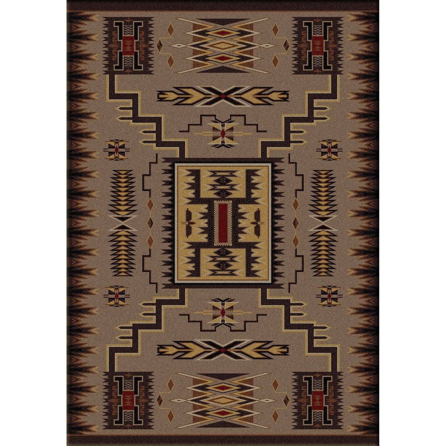 Thunder Catcher - Chestnut-CabinRugs Southwestern Rugs Wildlife Rugs Lodge Rugs Aztec RugsSouthwest Rugs