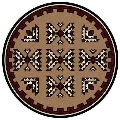 Trail Blanket Rug – Brown – pattern detail
