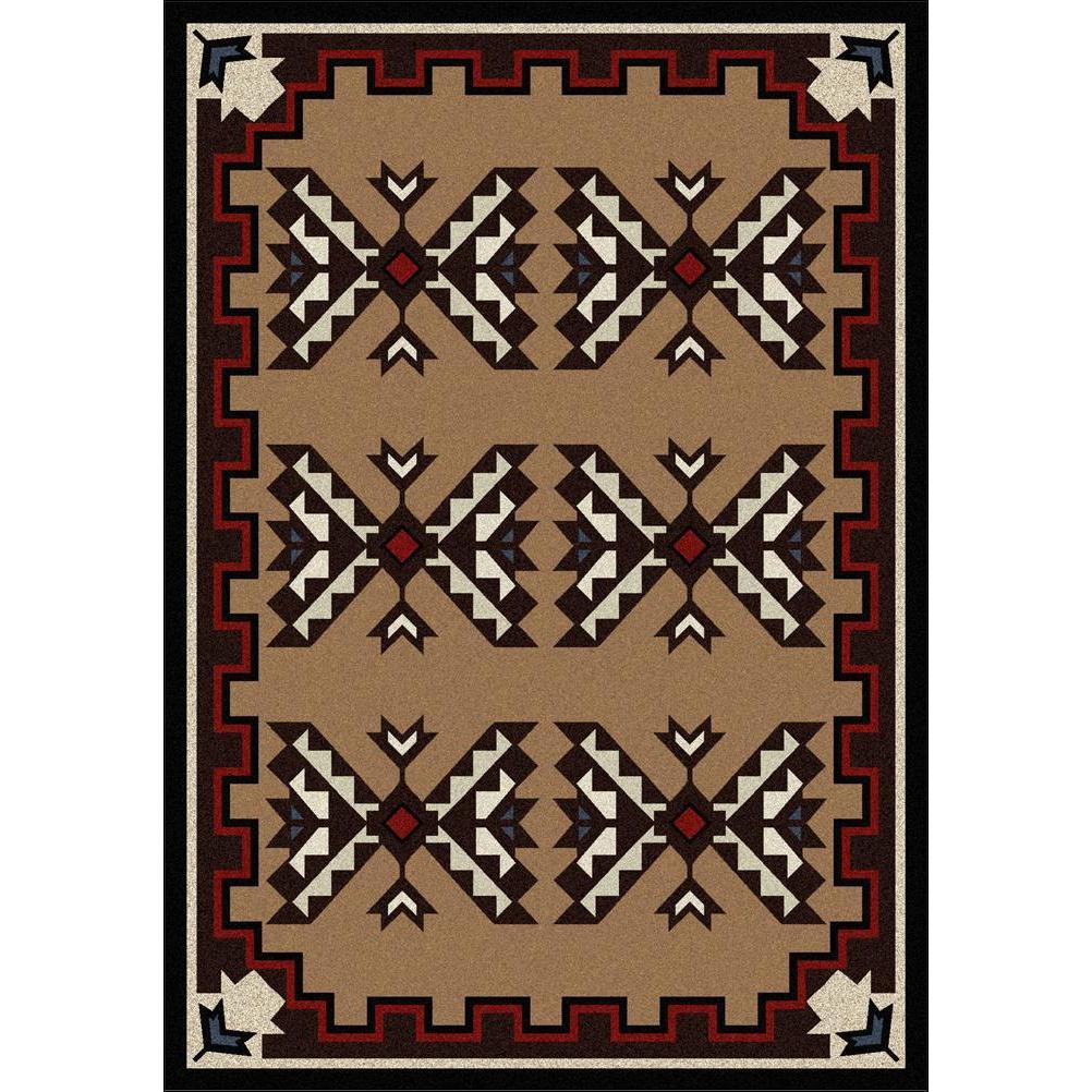 Trail Blanket - Brown-CabinRugs Southwestern Rugs Wildlife Rugs Lodge Rugs Aztec RugsSouthwest Rugs