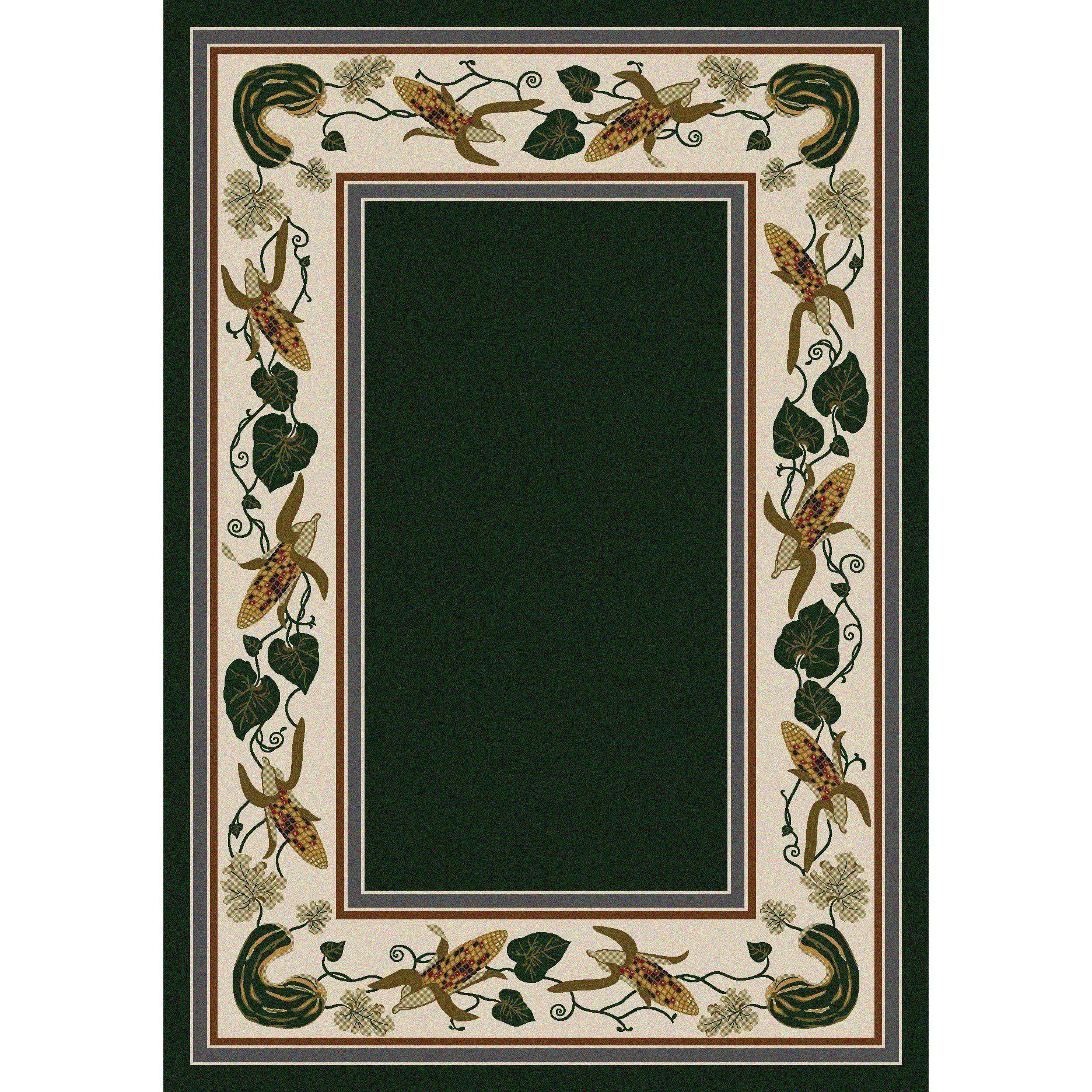 Tres Hermanas - Emerald-CabinRugs Southwestern Rugs Wildlife Rugs Lodge Rugs Aztec RugsSouthwest Rugs