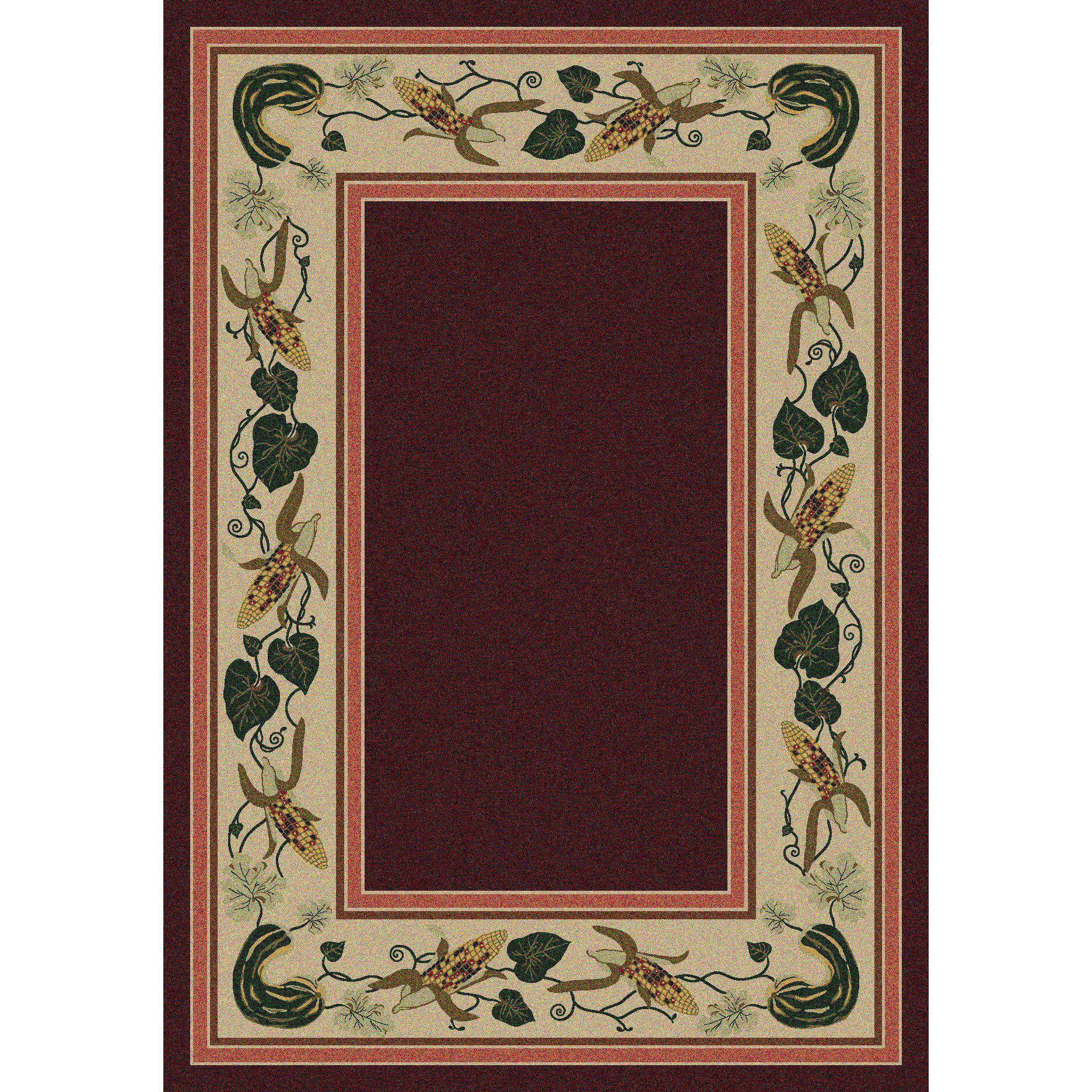 Tres Hermanas - Garnet-CabinRugs Southwestern Rugs Wildlife Rugs Lodge Rugs Aztec RugsSouthwest Rugs