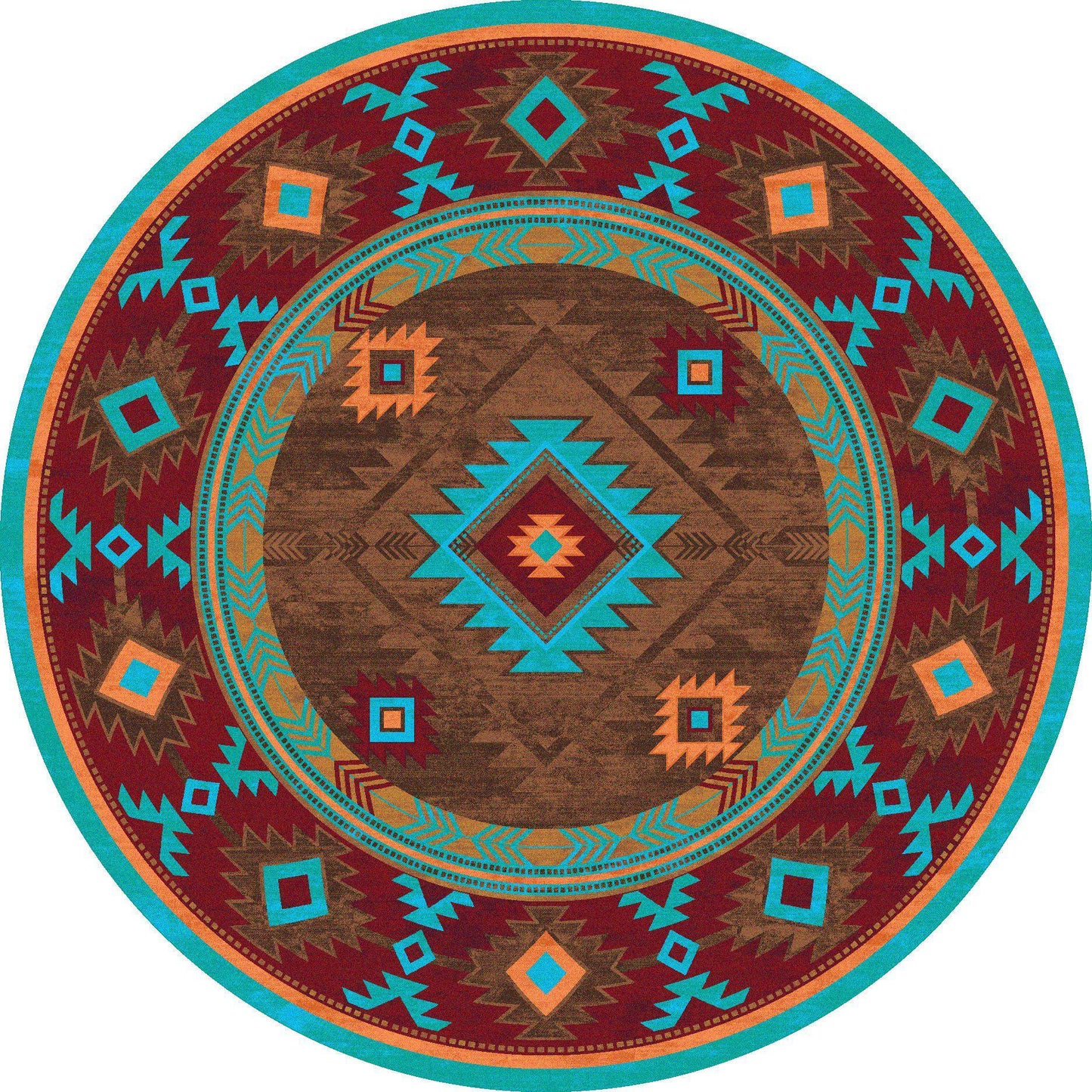 Whisky On The River Rug – Turquoise – alternate view