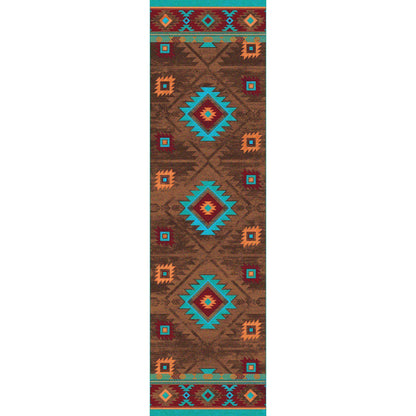 Whisky On The River Rug – Turquoise – pattern detail