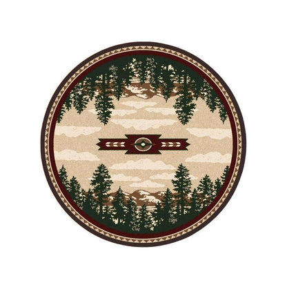Wilderness Calls Rug – Wine – pattern detail