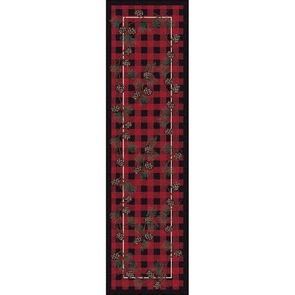 Wooded Forest Rug – Red – lifestyle