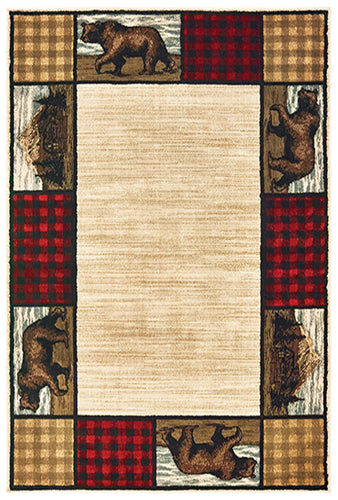Woodlands 9603c Rug – cabin lodge area rug